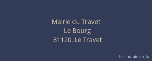 Mairie du Travet