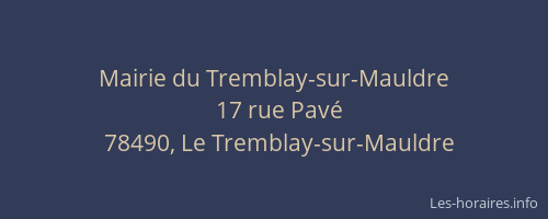 Mairie du Tremblay-sur-Mauldre