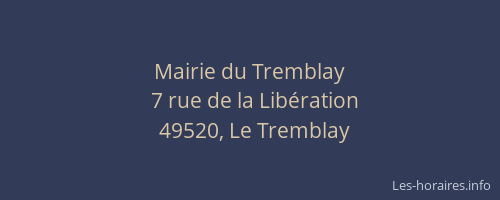 Mairie du Tremblay
