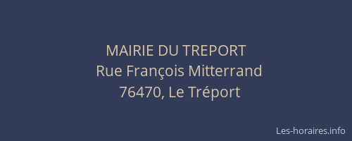 MAIRIE DU TREPORT