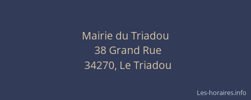 Mairie du Triadou
