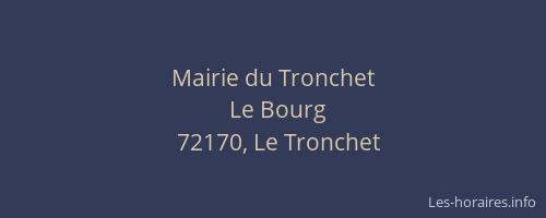 Mairie du Tronchet