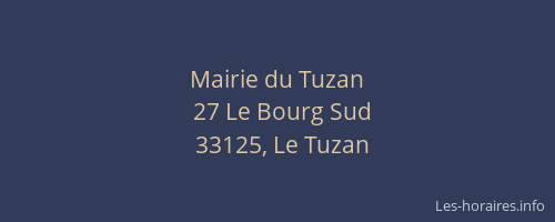 Mairie du Tuzan