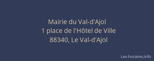 Mairie du Val-d'Ajol