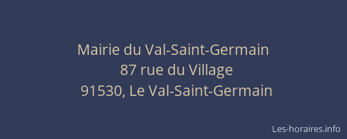 Mairie du Val-Saint-Germain