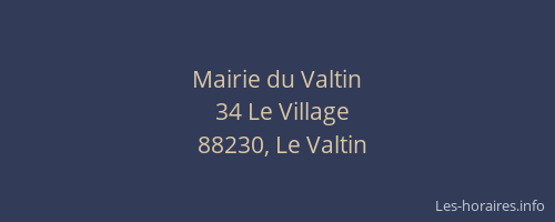 Mairie du Valtin