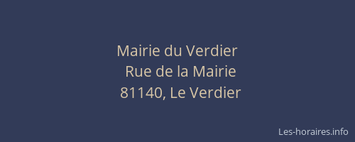 Mairie du Verdier