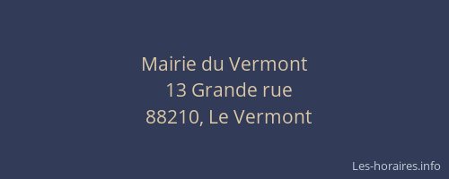 Mairie du Vermont