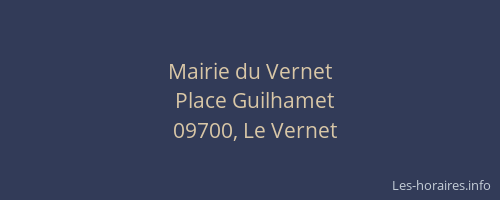 Mairie du Vernet