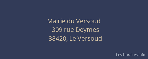 Mairie du Versoud