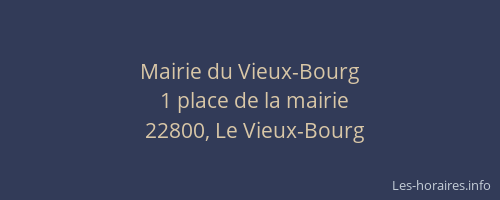 Mairie du Vieux-Bourg