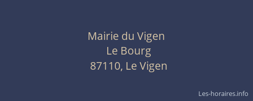 Mairie du Vigen