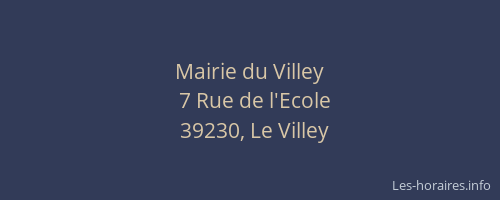 Mairie du Villey