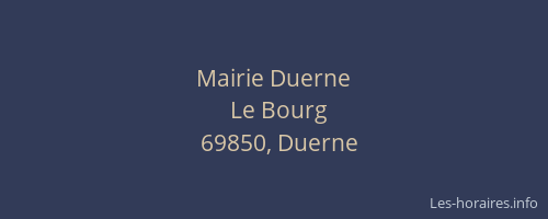 Mairie Duerne