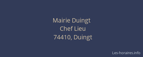 Mairie Duingt