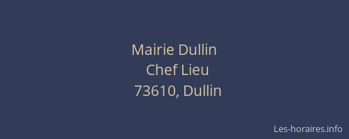 Mairie Dullin