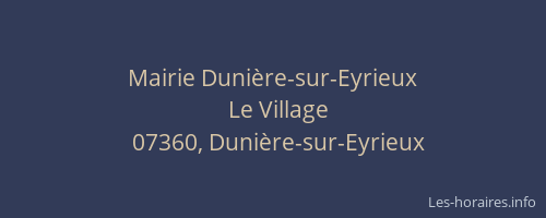Mairie Dunière-sur-Eyrieux
