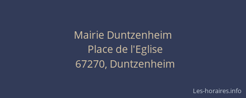 Mairie Duntzenheim