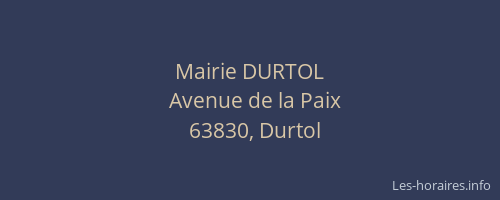 Mairie DURTOL