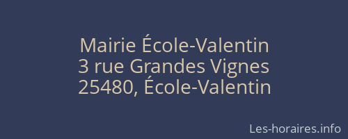 Mairie &Eacute;cole-Valentin