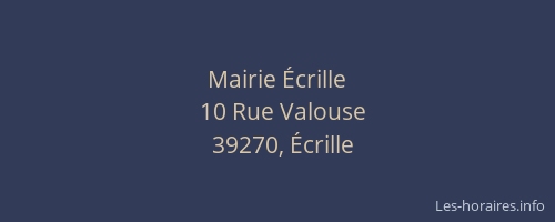 Mairie &Eacute;crille