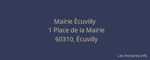 Mairie &Eacute;cuvilly