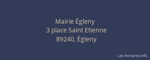 Mairie Égleny