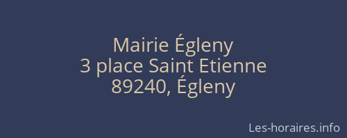 Mairie &Eacute;gleny