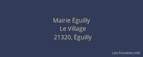 Mairie Éguilly