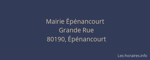 Mairie &Eacute;p&eacute;nancourt