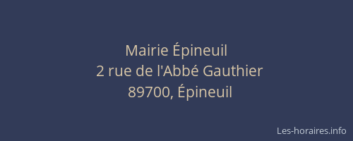 Mairie Épineuil