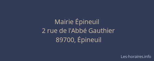 Mairie &Eacute;pineuil