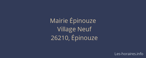 Mairie Épinouze