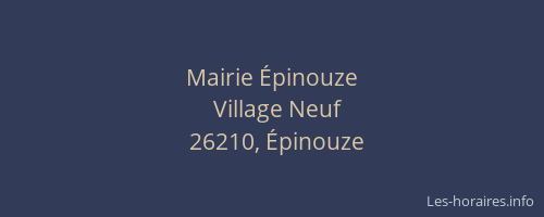 Mairie &Eacute;pinouze