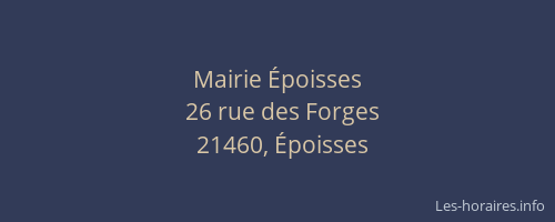 Mairie &Eacute;poisses