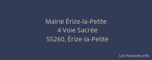 Mairie &Eacute;rize-la-Petite