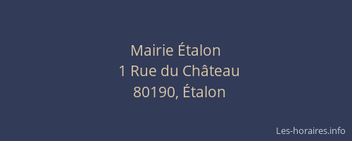 Mairie &Eacute;talon