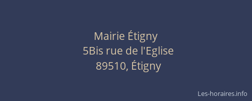 Mairie Étigny