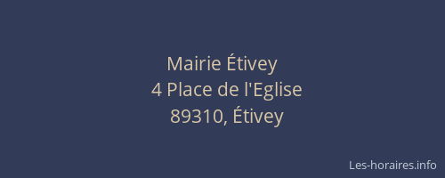 Mairie Étivey