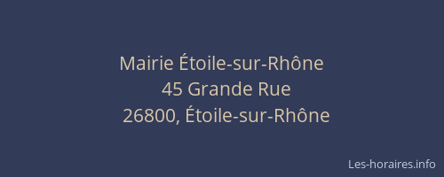 Mairie &Eacute;toile-sur-Rh&ocirc;ne