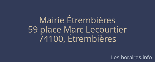 Mairie &Eacute;trembi&egrave;res