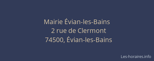 Mairie &Eacute;vian-les-Bains