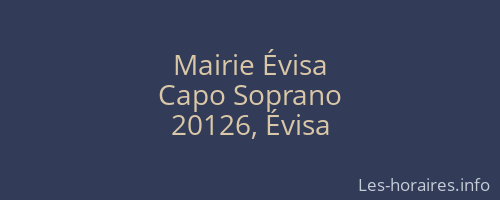 Mairie &Eacute;visa