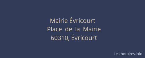 Mairie Évricourt