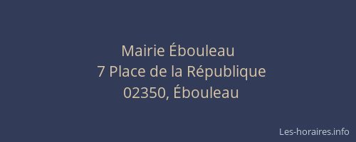Mairie Ébouleau