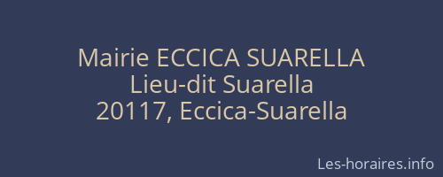 Mairie ECCICA SUARELLA