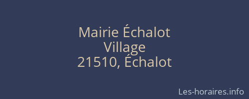 Mairie Échalot