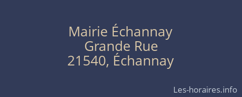 Mairie Échannay