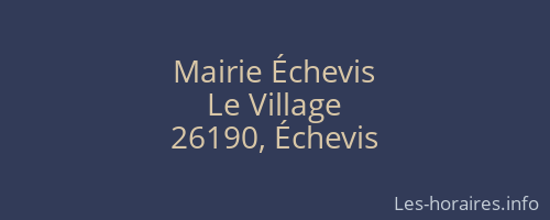 Mairie Échevis