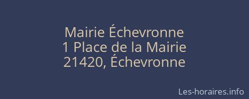 Mairie Échevronne